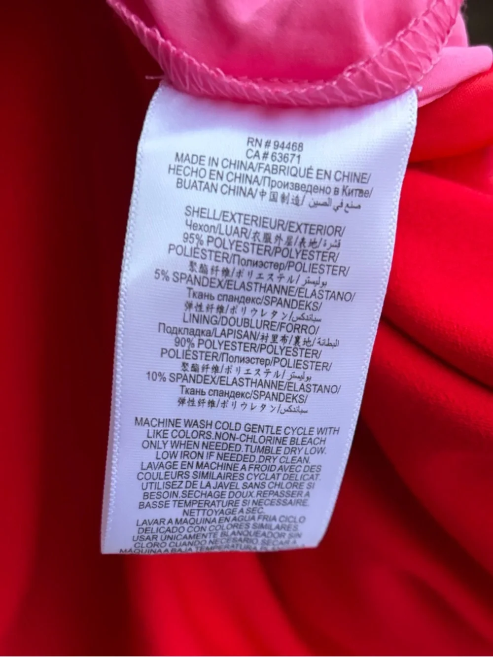 🆕🌸💖BCBG New York Colorblock Pink Red Bodycon Dress Size S Mini Party Dress NWT - Picture 15 of 15